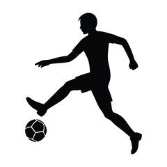 soccer player kicking ball