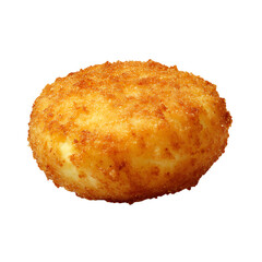 Golden, crispy fried potato croquette with a smooth interior