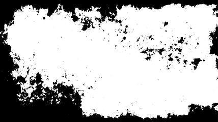 Obraz premium Grunge Border Frame Texture with Distressed Edges, High-Contrast Abstract Overlay for Design Projects