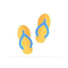 Flip-flops icon, colored flat vector. modern and minimalist design