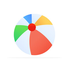 beach ball icon, colored flat vector. modern and minimalist design