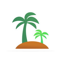 palm tree icon, colored flat vector. modern and minimalist design