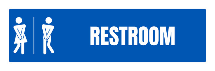 Public Restroom Sign Clear and Concise Unisex Restroom Indicator