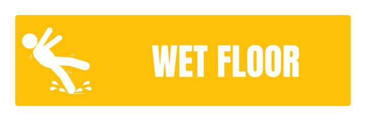 Caution Wet Floor Sign - Slip Hazard Warning