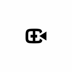 CC play camera abstract logo