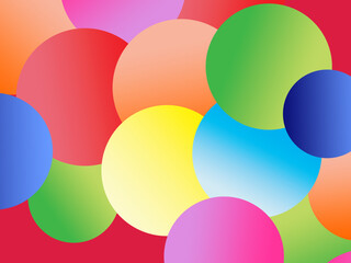 Colorful gradient ball background. Abstract colorful 3d ball pattern. Colorful balloon pattern background with artistic digital concept.