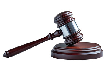  Wooden judge gavel isolated on white background