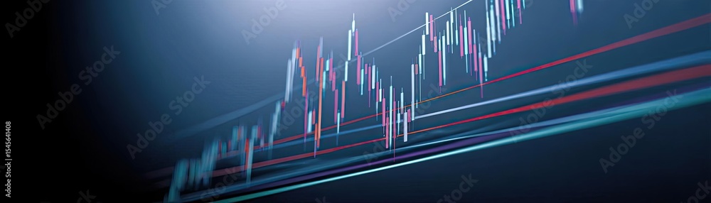 Poster market correction using support and resistance in chart volume concept. abstract digital stock marke