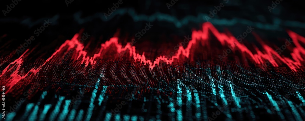 Poster market correction using support and resistance in chart volume concept. dynamic stock market chart d