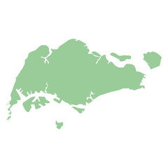 Fototapeta premium map of Singapore Land