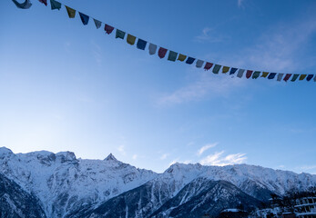 mountain landscape with blue sky