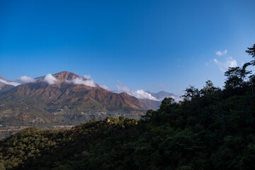 mountain range in the morning