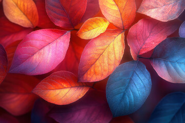 Colorful leaves in HD wallpaper.