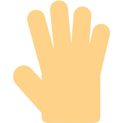 Obraz premium Minimalist Flat Vector SVG Icon of Hand Gesture in Warm Beige Color in Modern Line Art Style for Digital UI Design