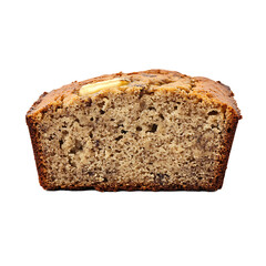 Freshly Baked Banana Bread Slice with Visible Banana Pieces