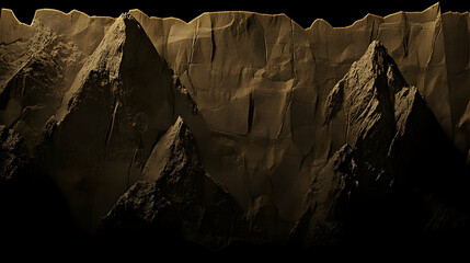 Dark brown mountains panorama