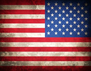 Naklejka premium Distressed American Flag: Patriotism, History, and National Pride