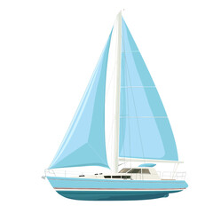 Sailing boat isolated 