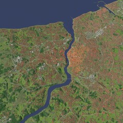 3D illustration of city and urban in Porto Portugal