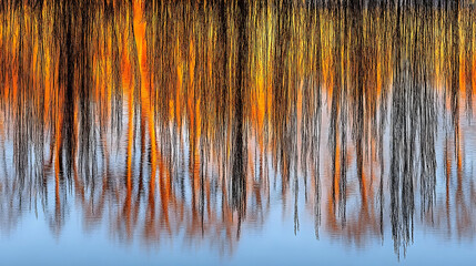 Winter forest reflections