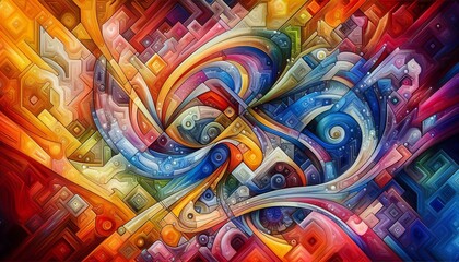 Fototapeta premium Abstract Geometric Fusion