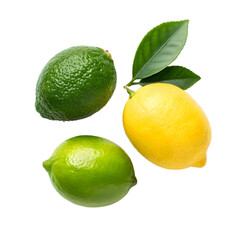 lime lemon citrus citron lime fruit isolated on transparent background