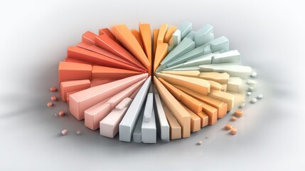 Abstract 3D pie chart
