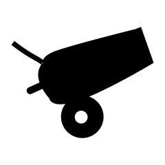black cannon glyph icon vector