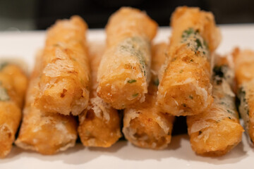 Crispy and delicious shrimp spring rolls