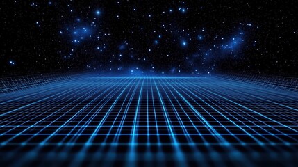 Cyberpunk Grid Landscape