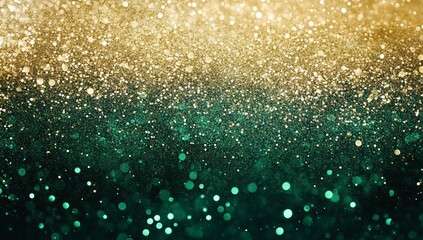 Obraz premium Gold and Emerald Glitter Background
