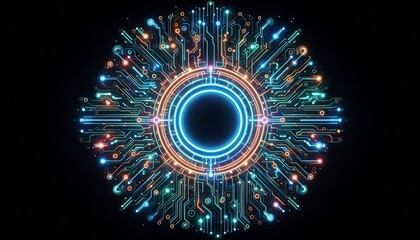 Neon Circuit Mesh Mesh of neon circuits dynamic lighting K tech