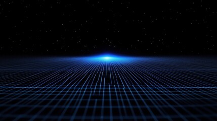 Cyberpunk Grid Landscape