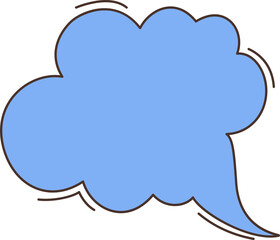 Comic and speech bubble chat shape