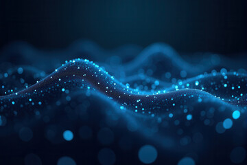 Abstract 3D illustration of a futuristic digital network