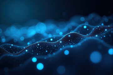 Abstract 3D illustration of a futuristic digital network