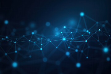 Abstract 3D illustration of a futuristic digital network