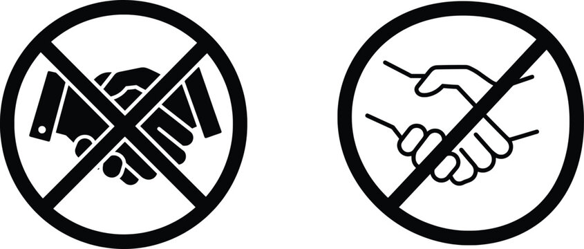 No Handshake Symbolizing Safety and Health Awareness in Modern Society