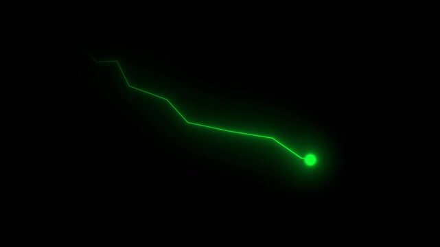 Down curve arrow animation, Falling prices concept arrow animation 4k animated Down curve arrow animation, Falling prices concept arrow animation.