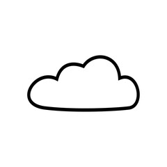 Cloud stroke vector icon, Cute cloud on cartoon concept,  Cloudy vector icon for digital use