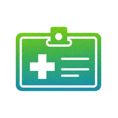 Obraz premium Gradient mesh icon of a hospital ID badge