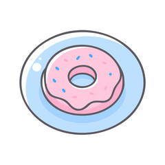 vector illustration of a donut