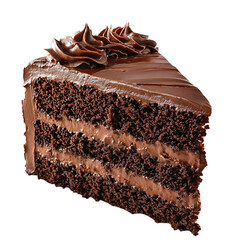 Decadent Slice of Chocolate Layer Cake with Rich Frosting