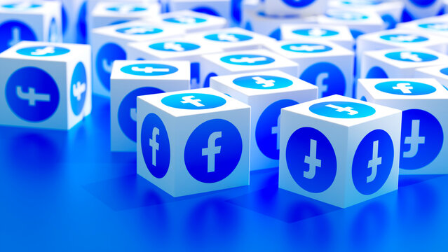 Facebook 3D Social Media Icons