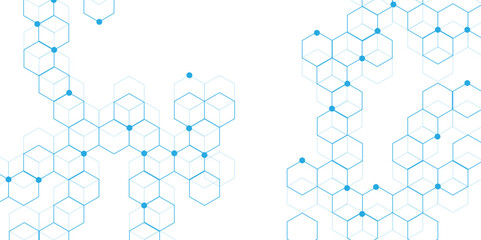 abstract geometric blue texture background. blue hexagon 3D background texture. 3d rendering illustration. Clear pattern  abstract background hexagon .Futuristic abstract banner.	
