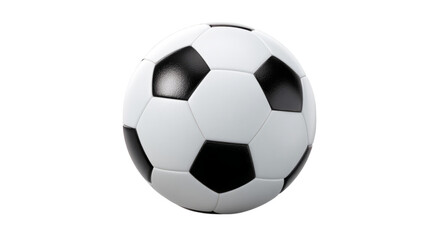 Naklejka premium Classic Black and White Soccer Ball on, Perfect for Sports Designs and Branding isolated on transparent background