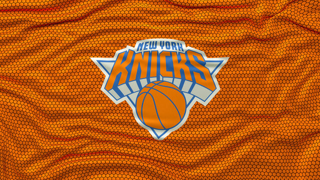 Waving Flag of New York Knicks Basketball Team