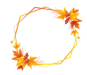 Autumn Leaves Background, Hand Drawn Flat Autumn Background, Maple Leaf Autumn Background