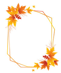 Autumn Leaves Background, Hand Drawn Flat Autumn Background, Maple Leaf Autumn Background