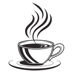 Coffee cup icon. Hot drink sign. Vector 